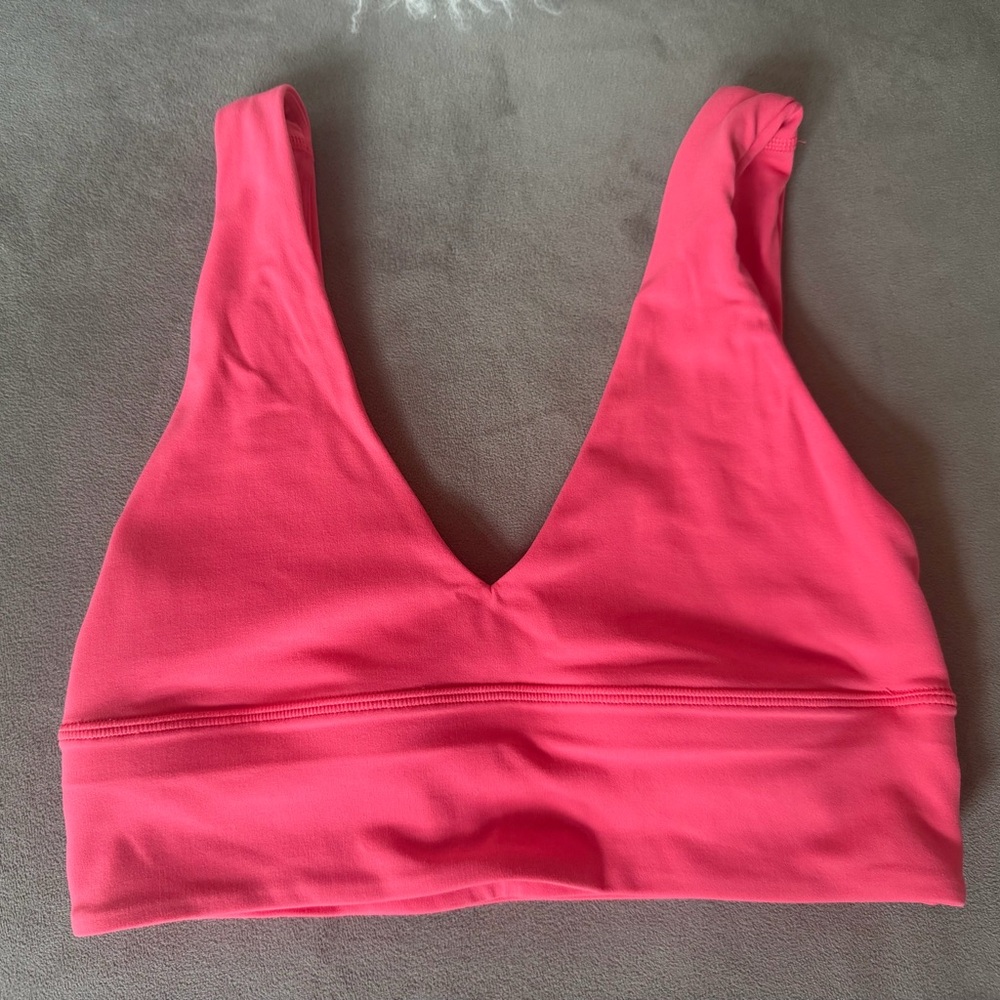 lululemon athletica Hot Pink V-Neck Bralette Sports Bra